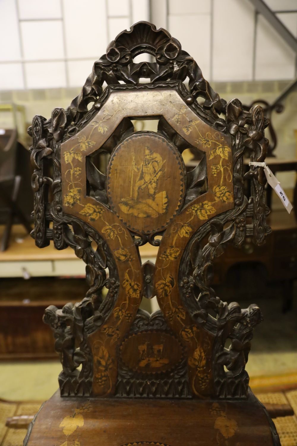 A 19th century Tyrolean hall chair